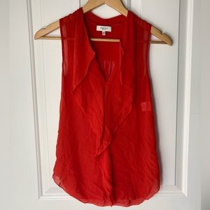 Babaton 100% Silk Ruffle Ainsley Blouse